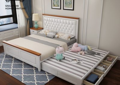 Mouscron Pull Out Bed Frame Singapore Trundle Bed SingaporeHomeFurniture
