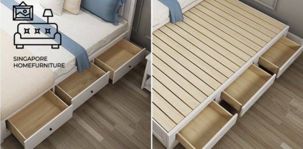 Mouscron Pull Out Bed Frame Singapore Trundle Bed SingaporeHomeFurniture