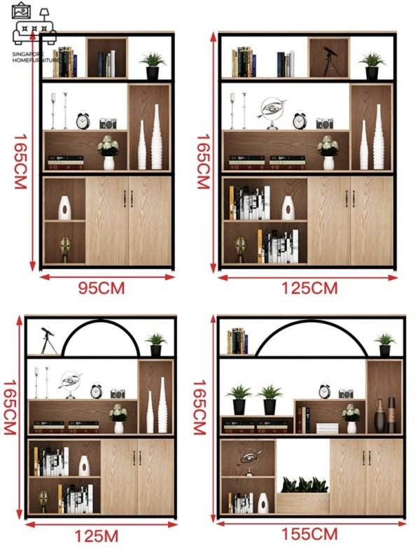 ORADEA® Display Shelf | 2 Designs (With Arch OR Without Arch) | 5 Colours | 3 Lengths: 95cm, 125cm, 155cm | 2 Heights: 165cm, 193cm | $ - Image 4
