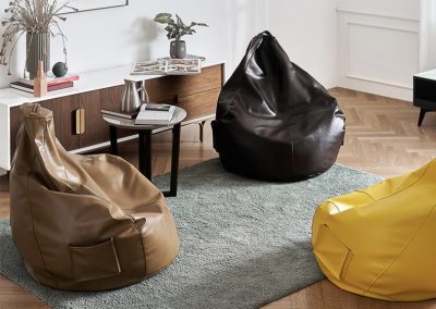Prerov Leather Bean Bag Singapore SingaporeHomeFurniture