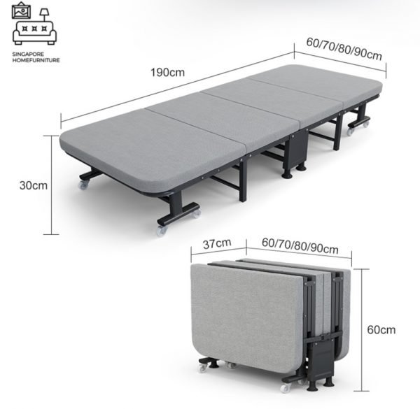 SERAING® Foldable Bed Frame | Folding Mechanism | 5 Sizes: Twin, Small Double, Queen, King | Option: Mattress | $ - Image 4