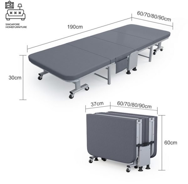 SERAING® Foldable Bed Frame | Folding Mechanism | 5 Sizes: Twin, Small Double, Queen, King | Option: Mattress | $ - Image 3