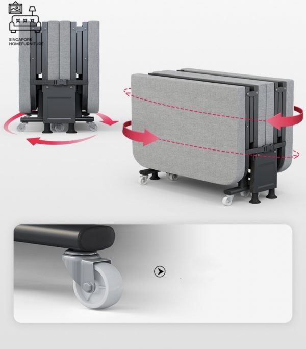 SERAING® Foldable Bed Frame | Folding Mechanism | 5 Sizes: Twin, Small Double, Queen, King | Option: Mattress | $ - Image 8
