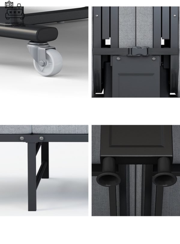 SERAING® Foldable Bed Frame | Folding Mechanism | 5 Sizes: Twin, Small Double, Queen, King | Option: Mattress | $ - Image 6