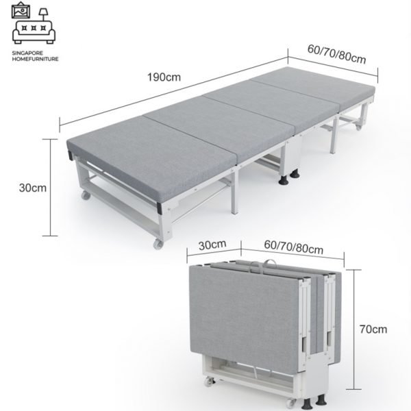 SERAING® Foldable Bed Frame | Folding Mechanism | 5 Sizes: Twin, Small Double, Queen, King | Option: Mattress | $ - Image 5