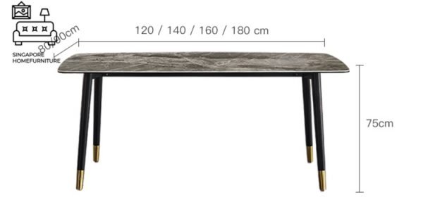SNEEK® Marble Dining Table | Elegant, Classy, Posh 4 Colours | 4 Lengths: 1300mm, 1400mm, 1600mm, 1800mm | $$ - Image 4