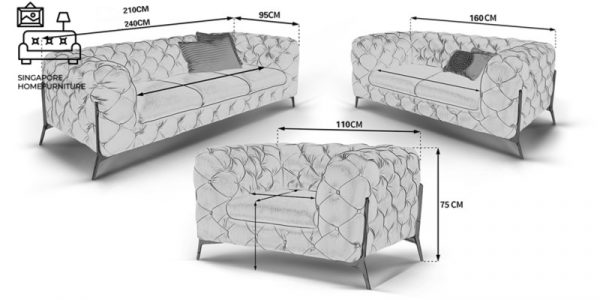 Toledo Velvet Sofa Singapore SingaporeHomeFurniture
