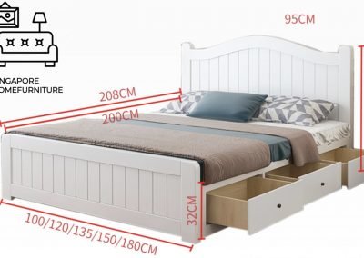 Uccle Pull Out Bed Frame Singapore Trundle Bed SingaporeHomeFurniture