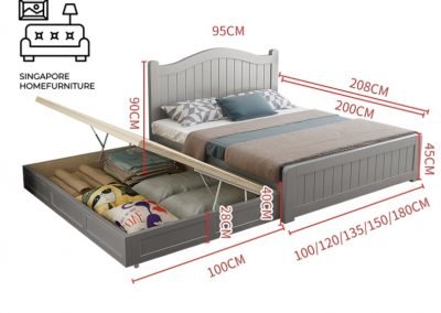 Uccle Pull Out Bed Frame Singapore Trundle Bed SingaporeHomeFurniture
