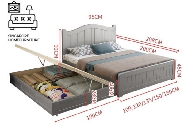 Uccle Pull Out Bed Frame Singapore Trundle Bed SingaporeHomeFurniture