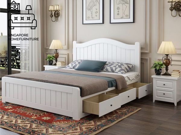 Uccle Pull Out Bed Frame Singapore Trundle Bed SingaporeHomeFurniture