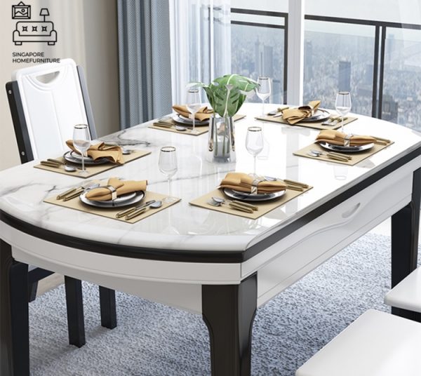VENLO® Marble Dining Table | Round, Extendable Dining Table | Elegant, Classy, Posh | 3 Lengths | $$ - Image 8