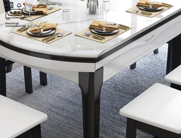 VENLO® Marble Dining Table | Round, Extendable Dining Table | Elegant, Classy, Posh | 3 Lengths | $$ - Image 15