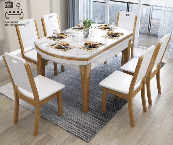 VENLO® Marble Dining Table | Round, Extendable Dining Table | Elegant, Classy, Posh | 3 Lengths | $$ - Image 14