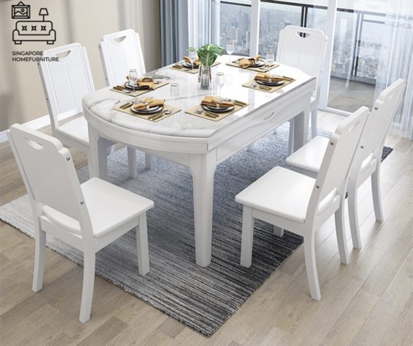 VENLO® Marble Dining Table | Round, Extendable Dining Table | Elegant, Classy, Posh | 3 Lengths | $$ - Image 13
