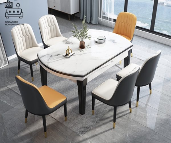 VENLO® Marble Dining Table | Round, Extendable Dining Table | Elegant, Classy, Posh | 3 Lengths | $$ - Image 10