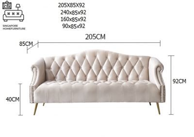 Vigo Velvet Sofa Singapore SingaporeHomeFurniture