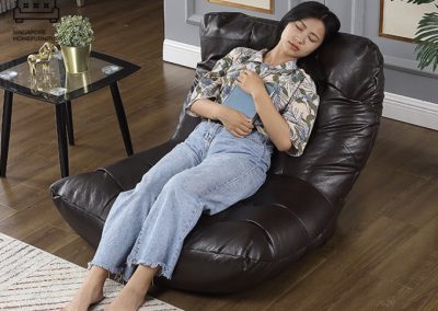 Ziln Leather Bean Bag Singapore SingaporeHomeFurniture