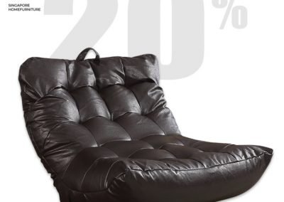 Ziln Leather Bean Bag Singapore SingaporeHomeFurniture