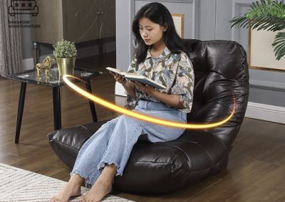 Ziln Leather Bean Bag Singapore SingaporeHomeFurniture