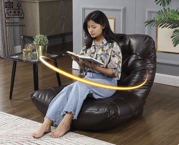 Ziln Leather Bean Bag Singapore SingaporeHomeFurniture