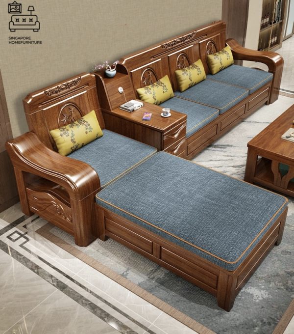 Albacete Wooden Sofa Singapore Storage Sofa Singapore SingaporeHomeFurniture