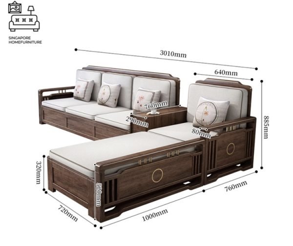 Huelva Wooden Sofa Singapore Storage Sofa Singapore SingaporeHomeFurniture