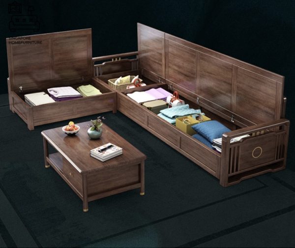 Huelva Wooden Sofa Singapore Storage Sofa Singapore SingaporeHomeFurniture