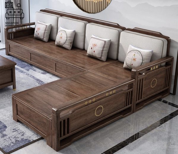 Huelva Wooden Sofa Singapore Storage Sofa Singapore SingaporeHomeFurniture