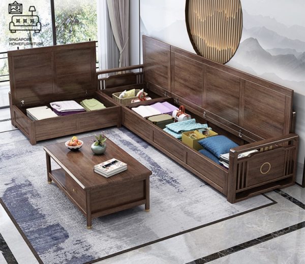 Huelva Wooden Sofa Singapore Storage Sofa Singapore SingaporeHomeFurniture
