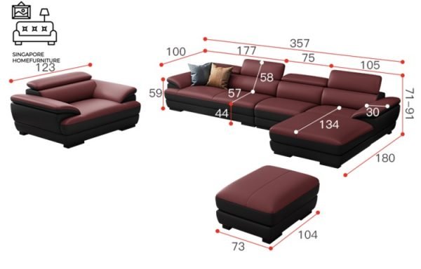 Lugo Leather Sofa Singapore SingaporeHomeFurniture