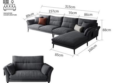Ronda L-Shape Sofa Singapore SingaporeHomeFurniture
