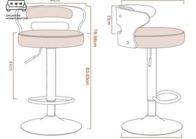 Rosario Adjustable Bar Stool Singapore SingaporeHomeFurnitureFoldable Bar Stool Singapore SingaporeHomeFurniture