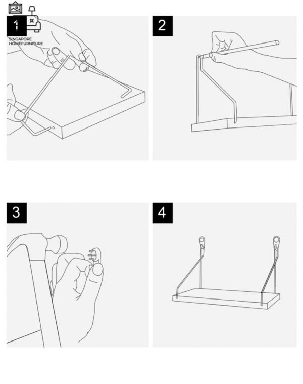 Bariad Floating Wall Shelf SIngapore SingaporeHomeFurniture