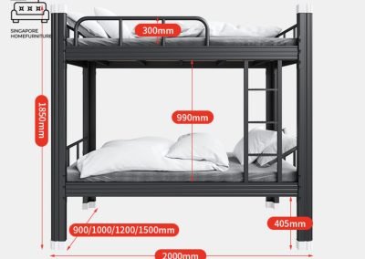 Eupen Double Decker Bed Frame Singapore Bunk Bed Singapore SingaporeHomeFurniture