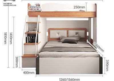 Florenville Double Decker Bed Frame Singapore Bunk Bed Singapore SingaporeHomeFurniture