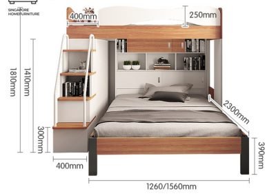 Florenville Double Decker Bed Frame Singapore Bunk Bed Singapore SingaporeHomeFurniture