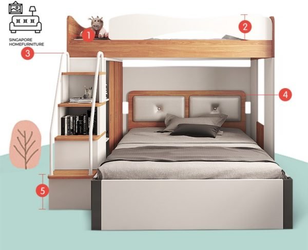 Florenville Double Decker Bed Frame Singapore Bunk Bed Singapore SingaporeHomeFurniture