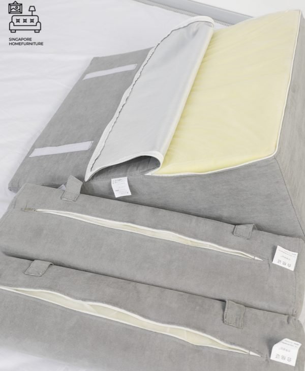 FRIBOURG® Wedge Pillow | Slip Prevention | Hard Sponge Material + Fleece Exterior | FREE Side Pillows | Multiple Colour Selection | $$ - Image 12