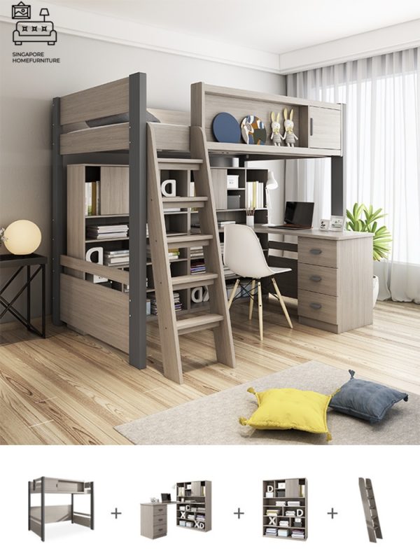 HERVE® Loft Bed Frame | Space-Saving | 2 Sizes: Small Double, Queen | Option: Mattress | $$$ - Image 19