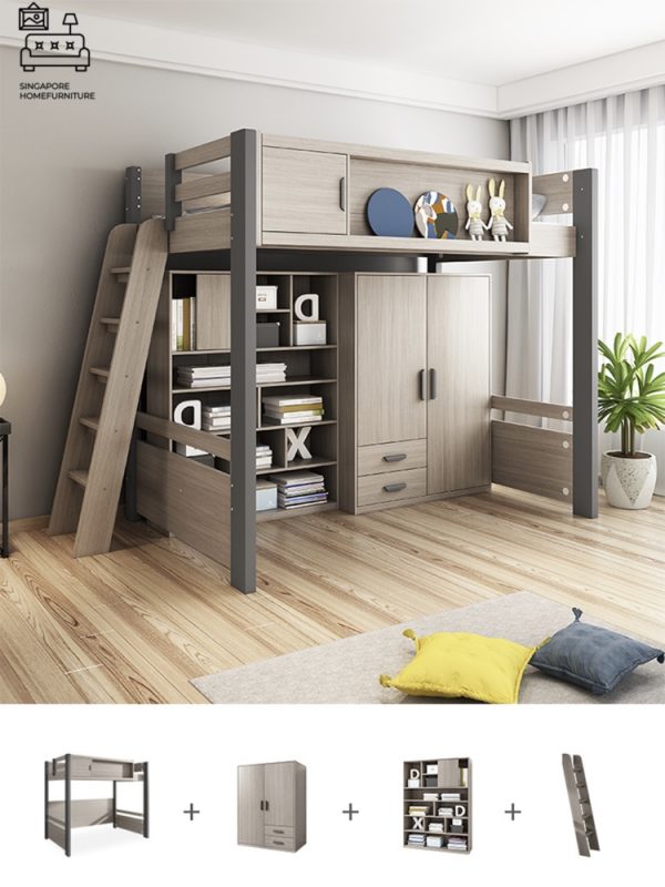 HERVE® Loft Bed Frame | Space-Saving | 2 Sizes: Small Double, Queen | Option: Mattress | $$$ - Image 18