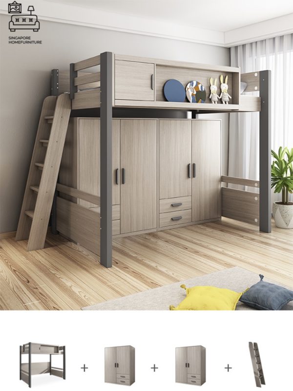 HERVE® Loft Bed Frame | Space-Saving | 2 Sizes: Small Double, Queen | Option: Mattress | $$$ - Image 16