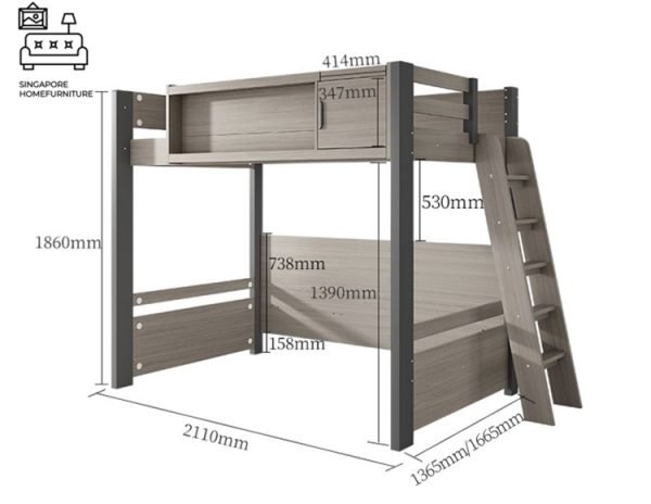 HERVE® Loft Bed Frame | Space-Saving | 2 Sizes: Small Double, Queen | Option: Mattress | $$$ - Image 8