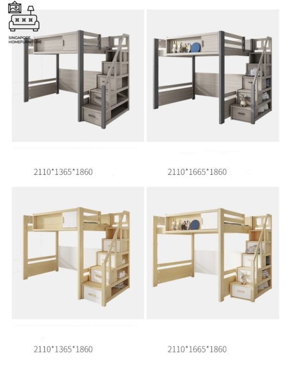 HERVE® Loft Bed Frame | Space-Saving | 2 Sizes: Small Double, Queen | Option: Mattress | $$$ - Image 25