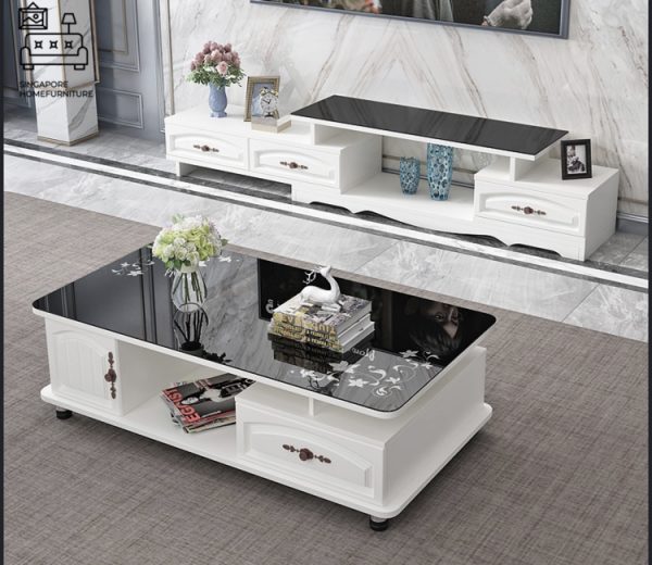 Houten Glass Coffee Table Singapore