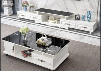 Houten Glass Coffee Table Singapore