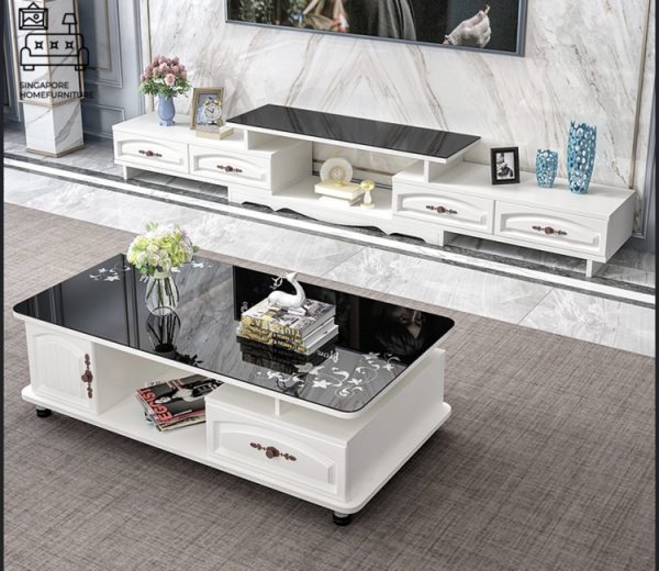 Houten Glass Coffee Table Singapore