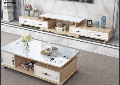 Houten Glass Coffee Table Singapore