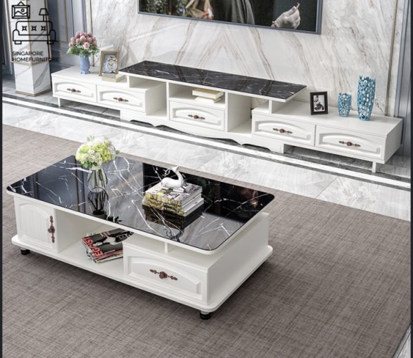 Houten Glass Coffee Table Singapore