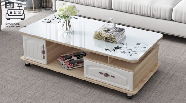 Houten Glass Coffee Table Singapore